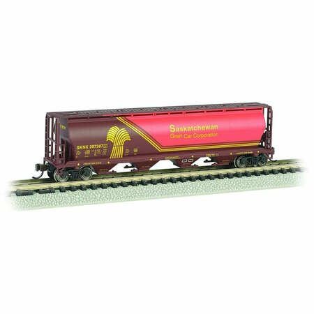 S & P WHISTLE STOP N Scale 4-Bay Cylindrical Hopper Saskatchewan SP476039